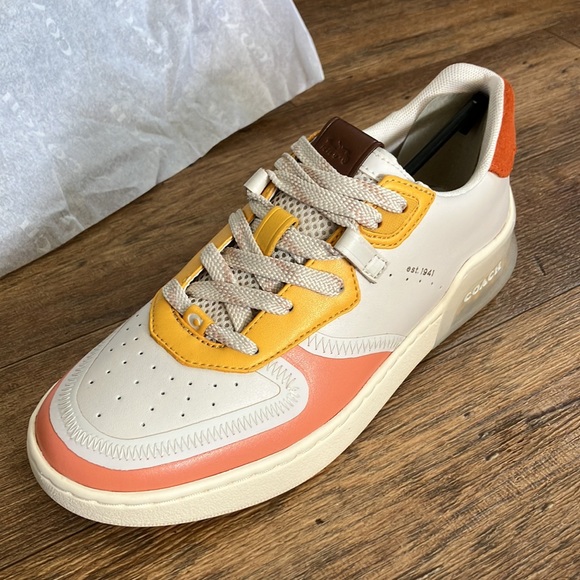 Coach custom sneakers. size 8. Never worn. Pink, Orange, yellow. - Picture 8 of 8